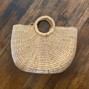 Vintage Water Hyacinth Basket Bag